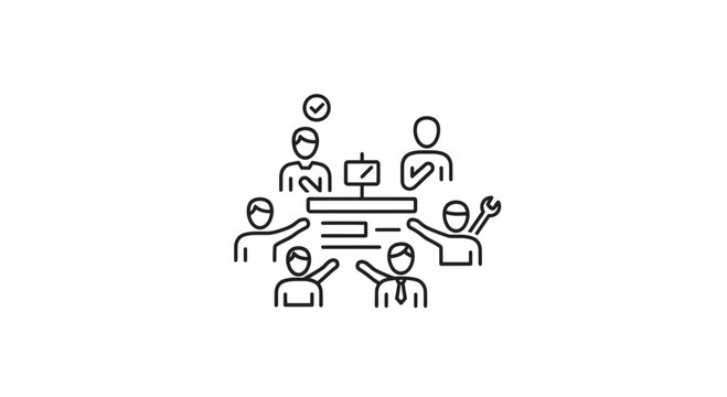 People sitting around a meeting table 3.