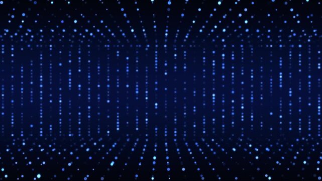 Blue LED Digital Dot Grid Background Animation , Futuristic Light Wall for Stage Screens, Nightclub Visuals, UI Backdrops, Tech Presentations and VJ Loops motion background