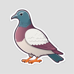 Fototapeta premium Cartoon Pigeon Illustration