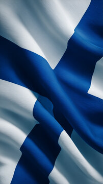 finnish flag finland waving in the wind