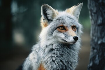 Fototapeta premium Grey fox wildlife animal mammal.