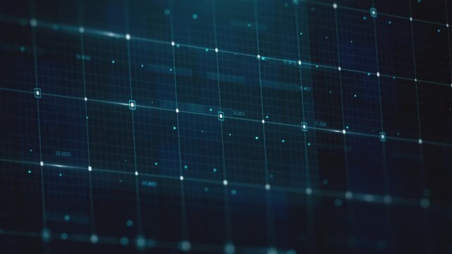 Digital Technology And Business Figures Screen
Abstract digital technology background with digital data patterns on a graphic grid