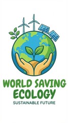 Obraz premium eco friendly world saving ecology concept