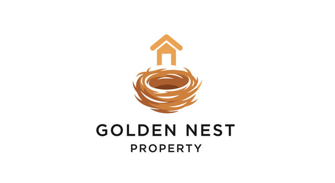 Golden Nest Property Logo Design.