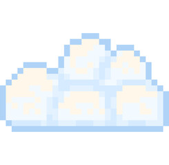 Obraz premium pixel art of cloud