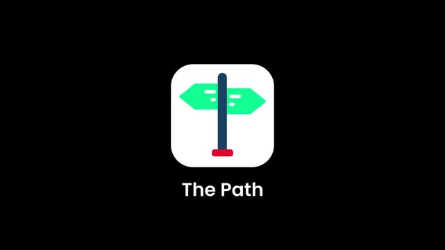 The Path app icon showing a white rounded square with two green signpost arrows pointing in different directions, symbolizing choices and direction in life