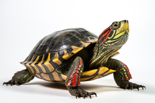 Red-eared slider reptile animal turtle.