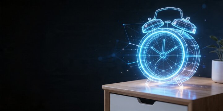 Smart Alarm Clock Digital Technology Productivity Time Management Concept