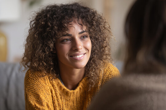 Women's Mental Health Supportive Conversation Between Friends in Cozy