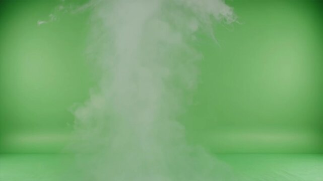 Fast Intense Magical Poof Smoke Burst Green Screen 4K Video