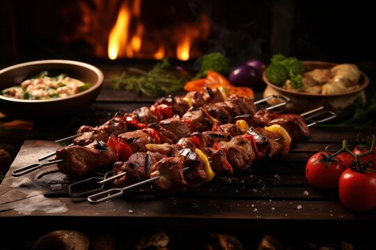 BBQ meat food grilling.