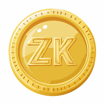 Golden Coin with ZK Initials