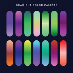 Fototapeta premium Neon gradient color palette modern set