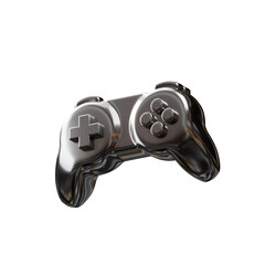 3d icon chrome metallic controller joystick © prayoga work