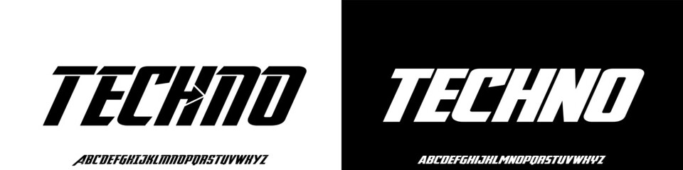 Abstract modern urban alphabet fonts. Typography sport, technology, fashion, digital, future creative logo font. © krincing 