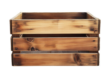 Fototapeta premium Empty wooden crate isolated on white background png