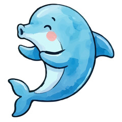 Naklejka premium Cute cartoon animals playing with a ball in a fun ocean scene