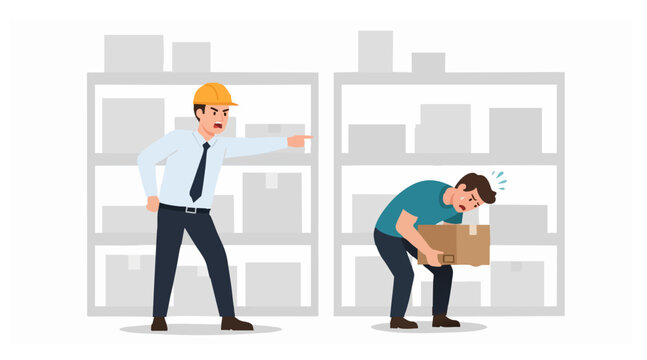 Workplace Safety Education Manager points out worker's improper heavy lifting, stressing the need for correct manual handling to prevent injuries