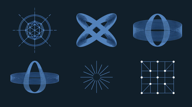 Minimalist fusion energy and tokamak icons &ndash; Ideal for nuclear research reports, engineering presentations, or tech startups.
