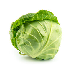 Fototapeta premium green cabbage isolated on white background