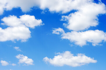 Obraz premium Blue sky and white clouds.