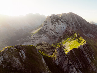 Fototapeta premium Prutash mountain with snow strips. Durmitor National Park mountains landscape in Montenegro