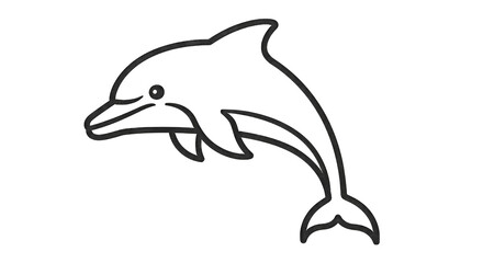 Fototapeta premium A gray dolphin outline on a black isolated on white cutout png transparent white festive celebration event festival carnival template poster banner download 2026 2027 2028