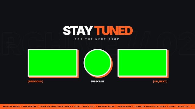 Video End Screen Green Screen Template