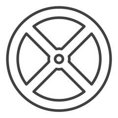 Obraz premium Oil pipe tap vector thin line icon or design element
