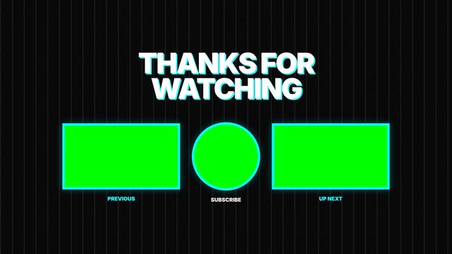 Video End Screen Green Screen Template