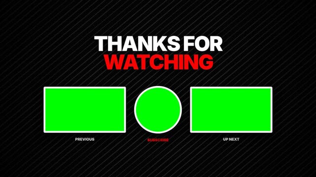 Video End Screen Green Screen Template