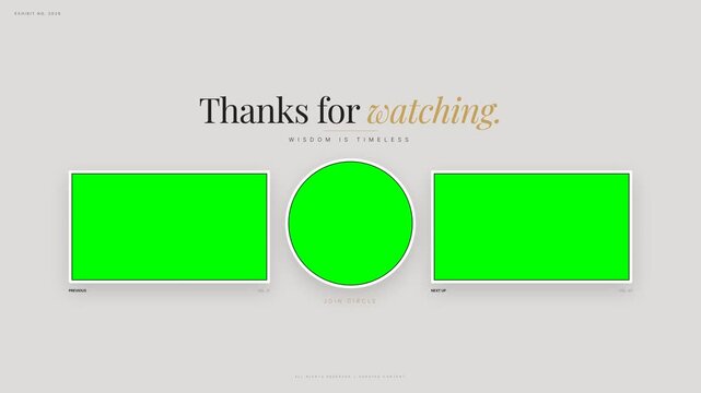 Education Channel End Screen Green Template