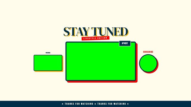 Lifestyle Vlog End Screen Green Template