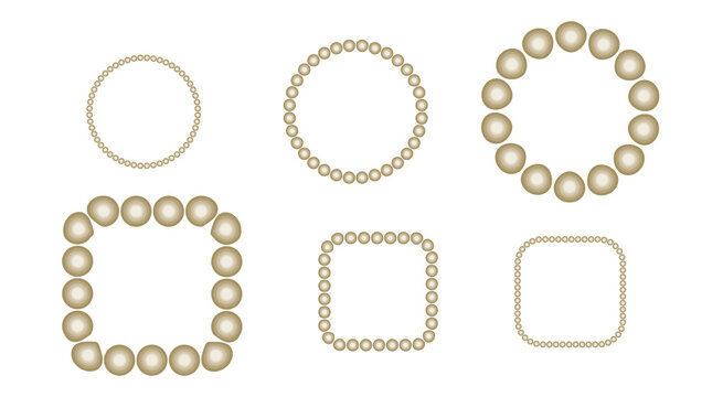 Mega set of minimalist decorative frames: dashed lines, geometric dots, and elegant bead border vector elements