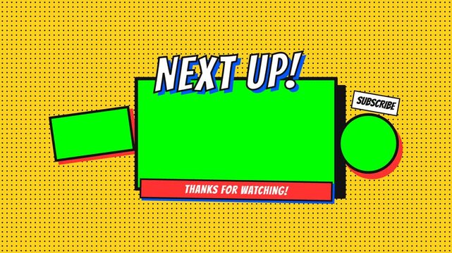Lifestyle Vlog End Screen Green Template
