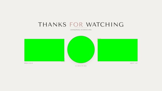 Beauty Fashion Channel End Screen Template