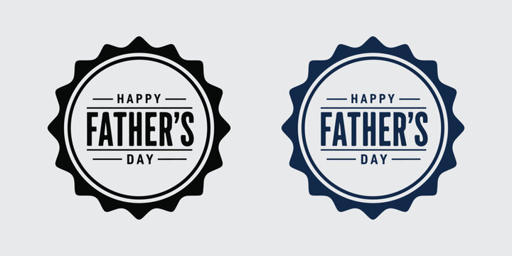 Happy Fathers Day Greeting Badge.