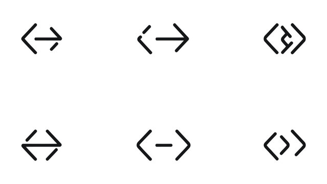 Arrow Variations: Six distinct arrow variations in a row, each offering a unique take on direction, motion, and visual emphasis.