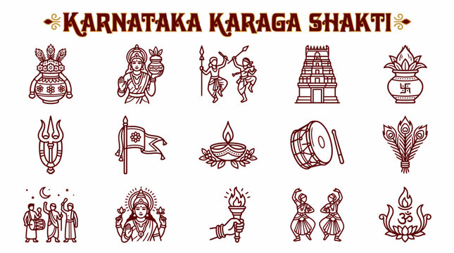 Karnataka Karaga Shakti Festival Icons - Indian Culture