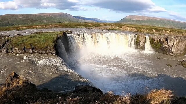 Iceland Godafoss waterfall