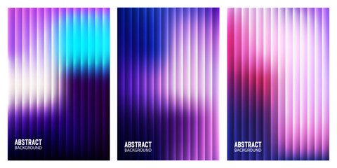 Fototapeta premium Abstract vertical gradient backgrounds illustration vector graphic design set for modern digital art presentation covers and website.