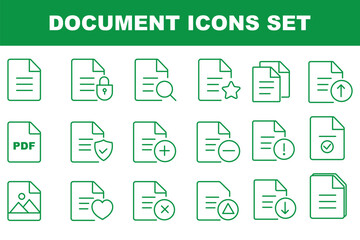 Fototapeta premium Document line icons. Editable stroke. For website marketing design, logo, app, template, ui, etc. Vector illustration.