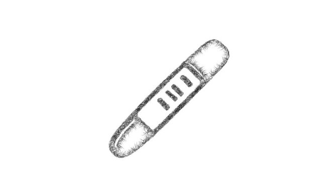 Sketch pregnancy test icon animation - smooth progressive reveal