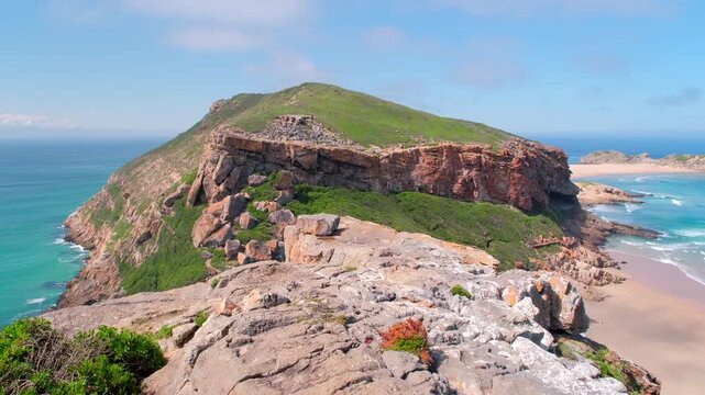 Scenic Robberg Nature Reserve rugged headland in Plettenberg Bay, Garden Route