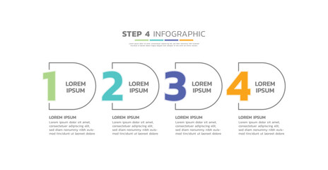 Naklejka premium Presentation business abstract background infographic template colorful