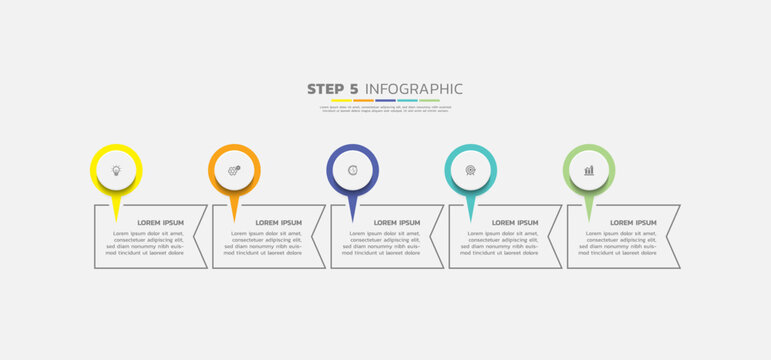 Presentation business abstract background infographic template colorful