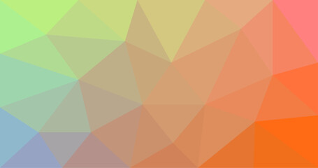 Fototapeta premium Texture of orange abstract Low polygon modern Green Orange Pink