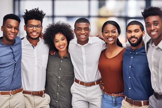 Group of friends posing together smiling representing unity happiness teamwork and strong social relationships