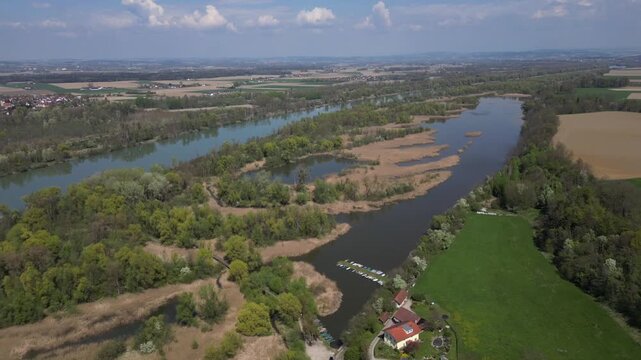 Flug &uuml;ber Stift Reichersberg am Inn