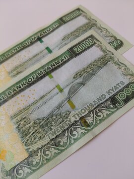20,000 20000 Kyat Myanmar Burma Banknote with elephant